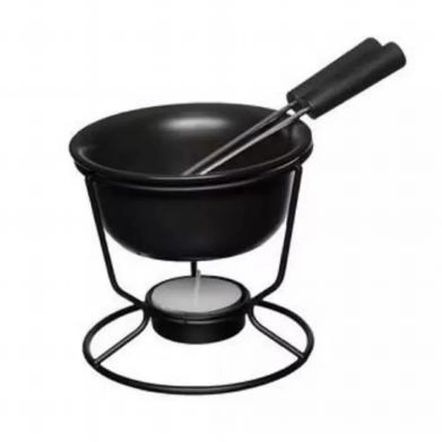 Fondue de Cerâmica Redondo com Suporte - Modelos Sortidos