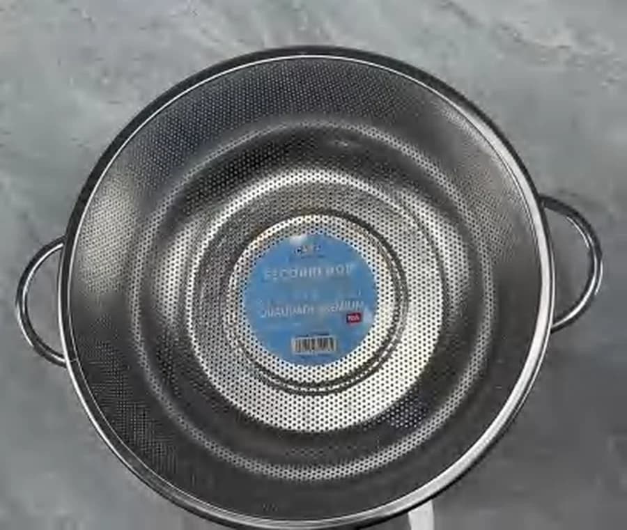 Cesto Escorredor Inox com Alças 16,5cm