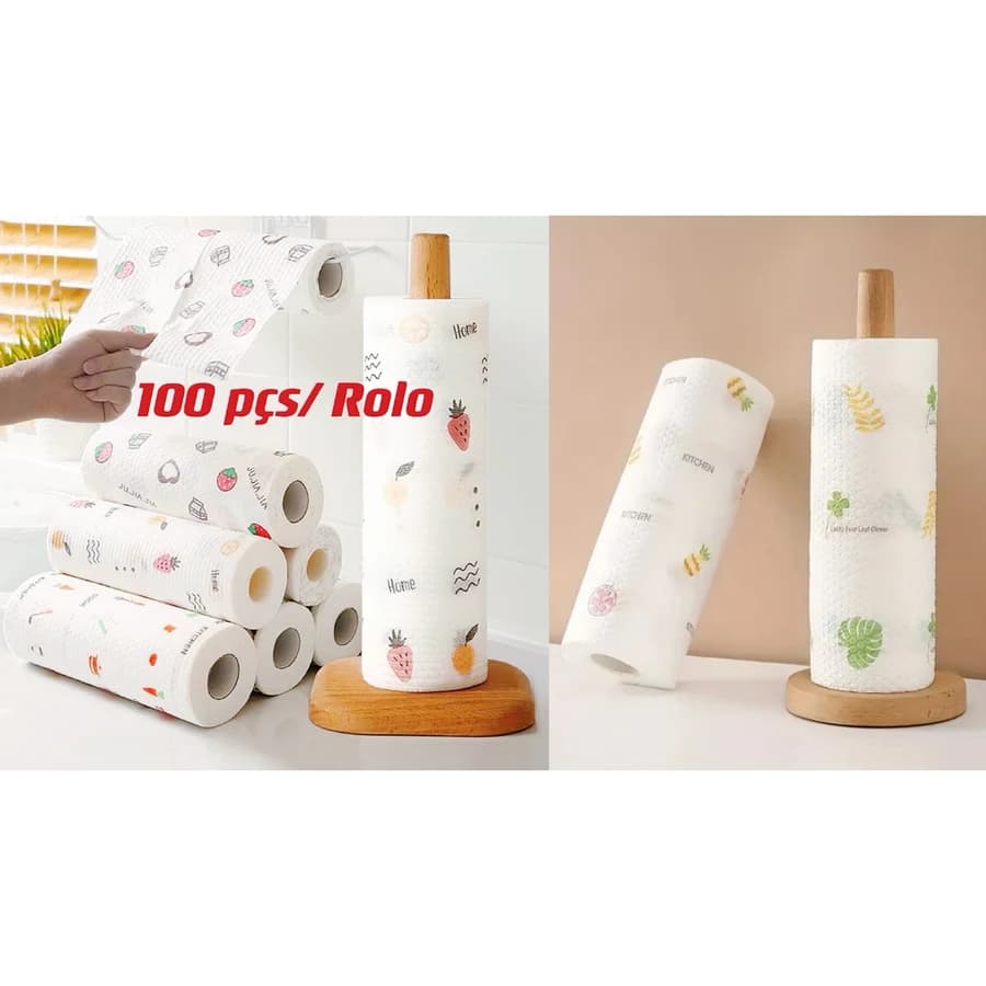 Rolo Pano de Limpeza c/ 100 folhas (22x24,5cm)