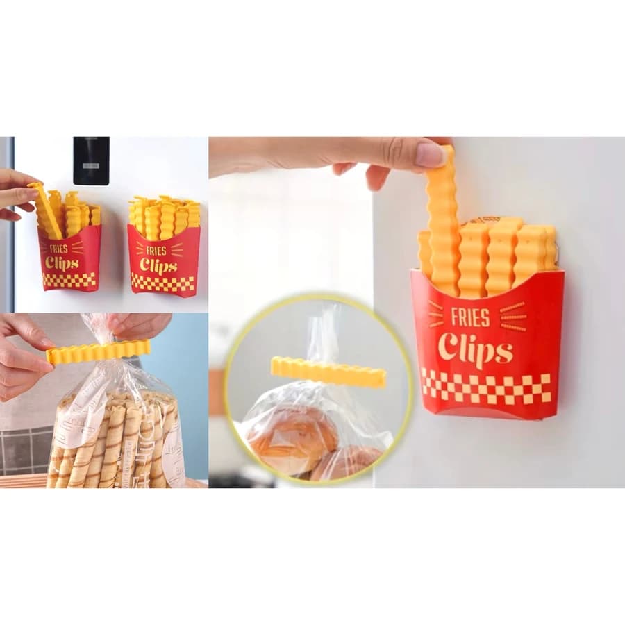 Kit c/ 12 Clipes de Vedação Batata Frita