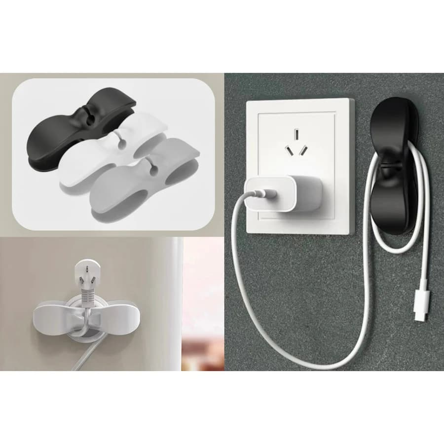 Organizador de fios 9cm Cores Sortidas: Preto/Branco/Cinza