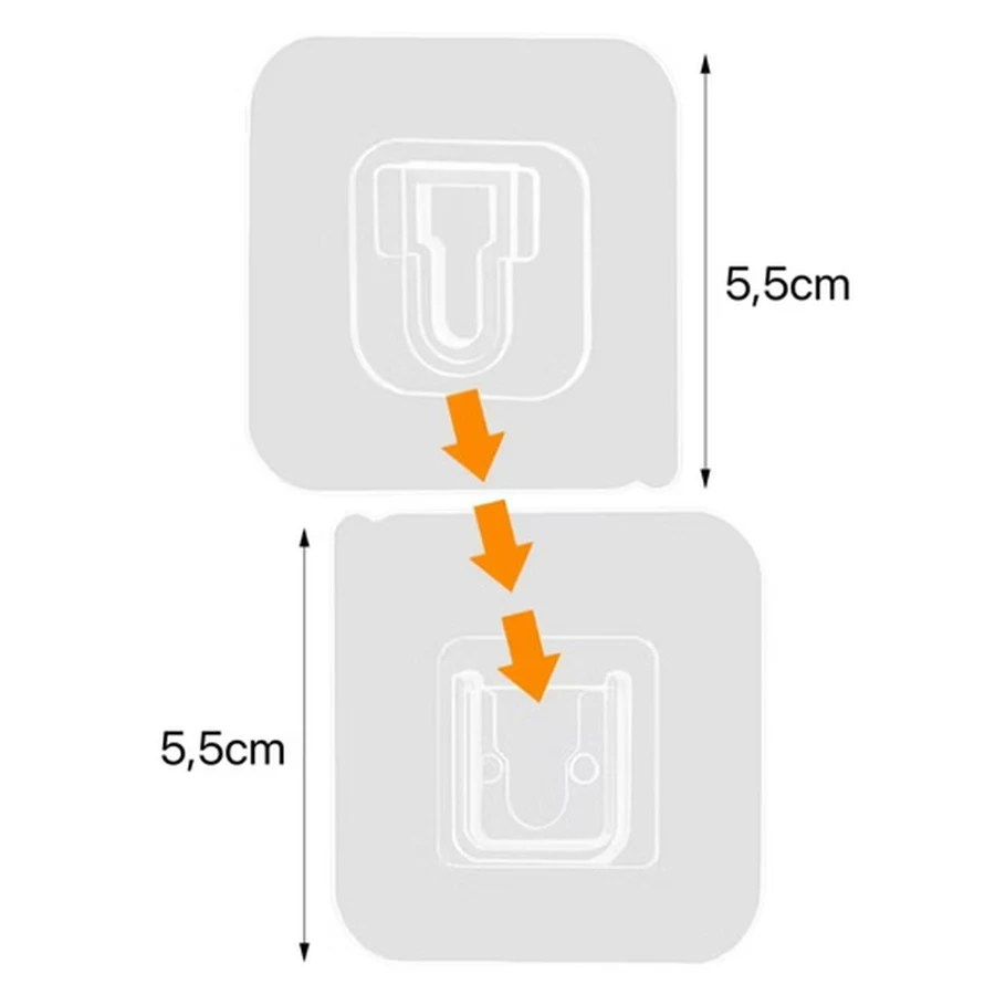 Kit c/ 10 Pares Ganchos de Parede 5,5cm