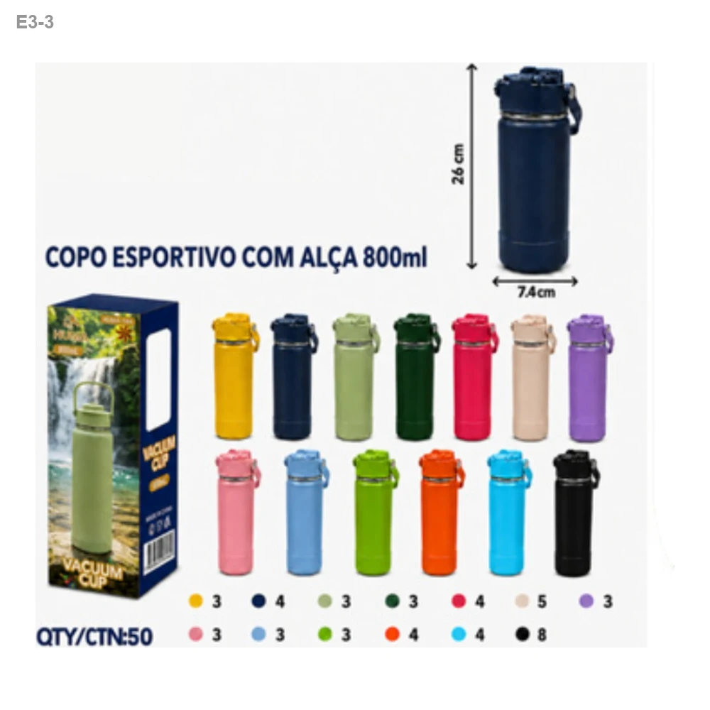 Copo Térmico Esportivo com Alça 800ml