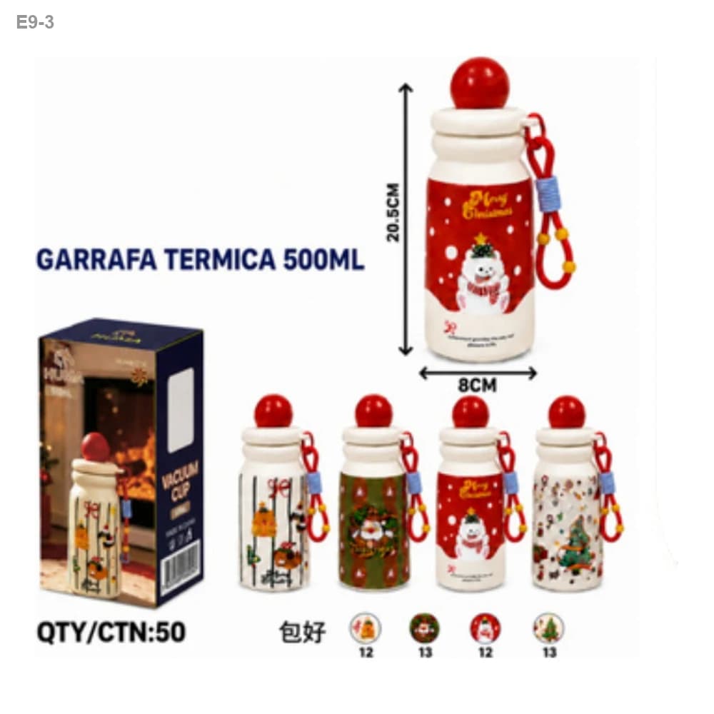 Garrafa Térmica 500ml Natal