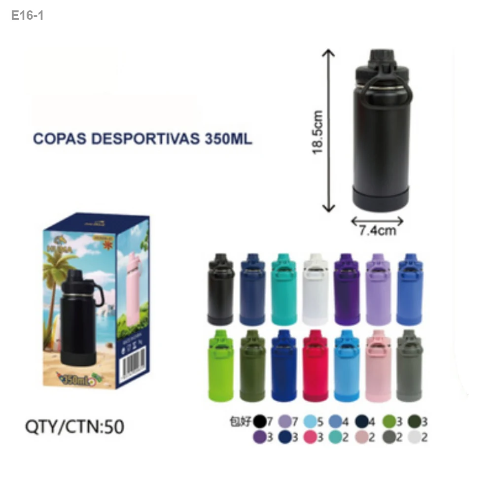 Garrafa Térmica Esportiva Tampa com Alça 350ml