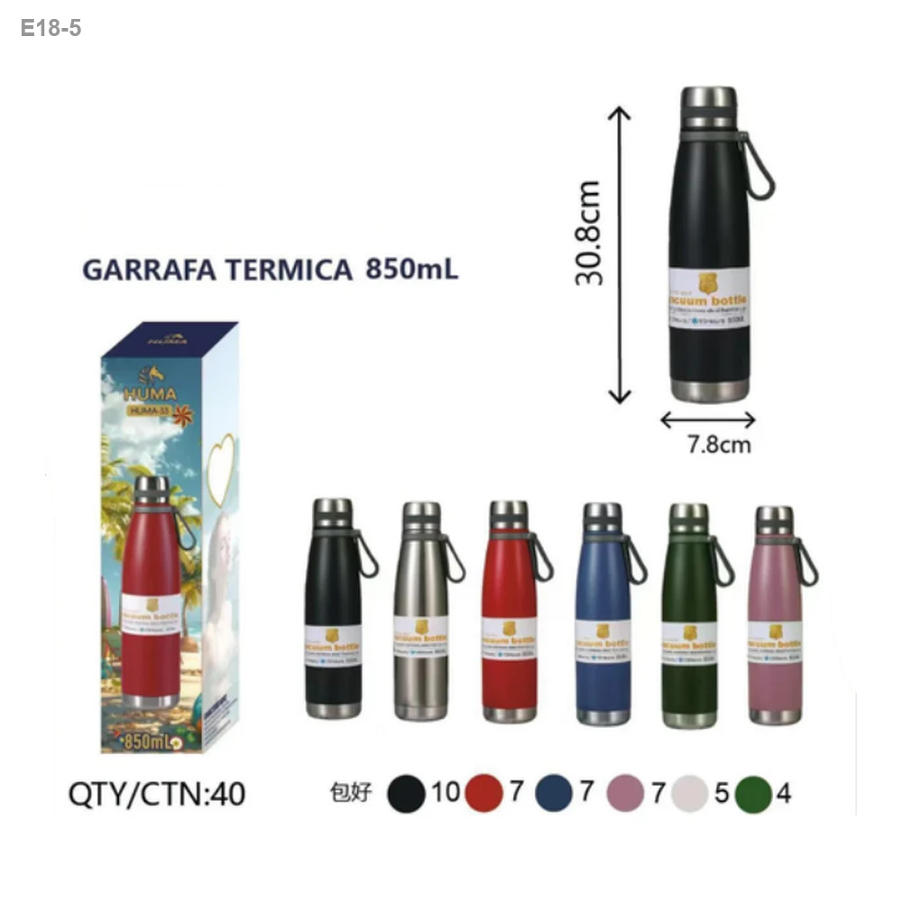 Garrafa Térmica 850ml com Mosquetão