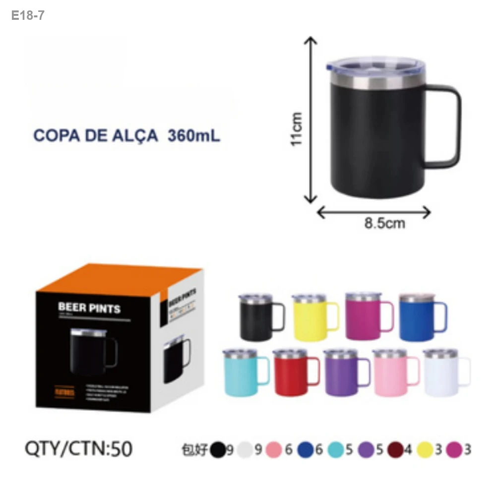 Caneca Térmica com Alça e Tampa 360ml