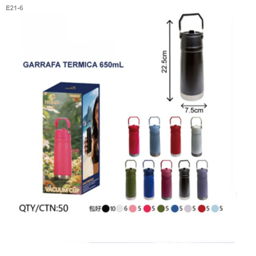 Garrafa Térmica 650ml com Alça