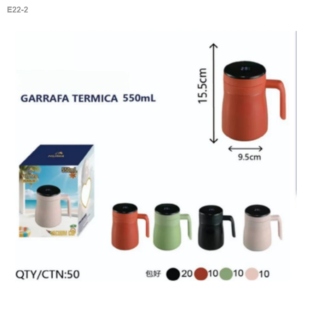 Caneca Térmica com Alça e Tampa 550ml