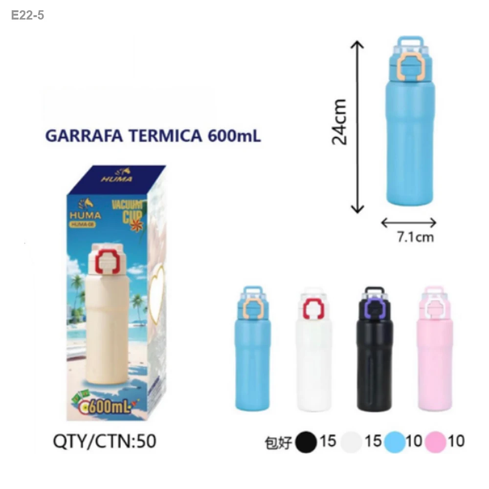 Garrafa Térmica 600ml Tampa Flip