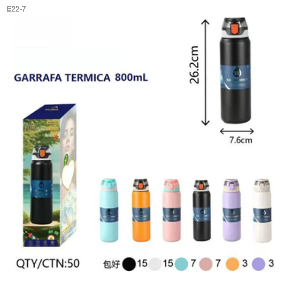Garrafa Térmica 800ml com Trava