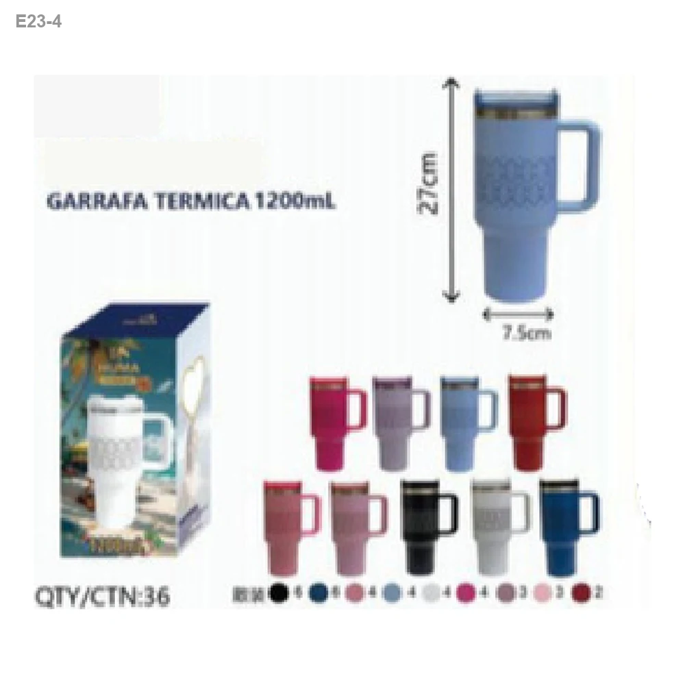 Copo Térmico com Alça 1200ml Texturizado