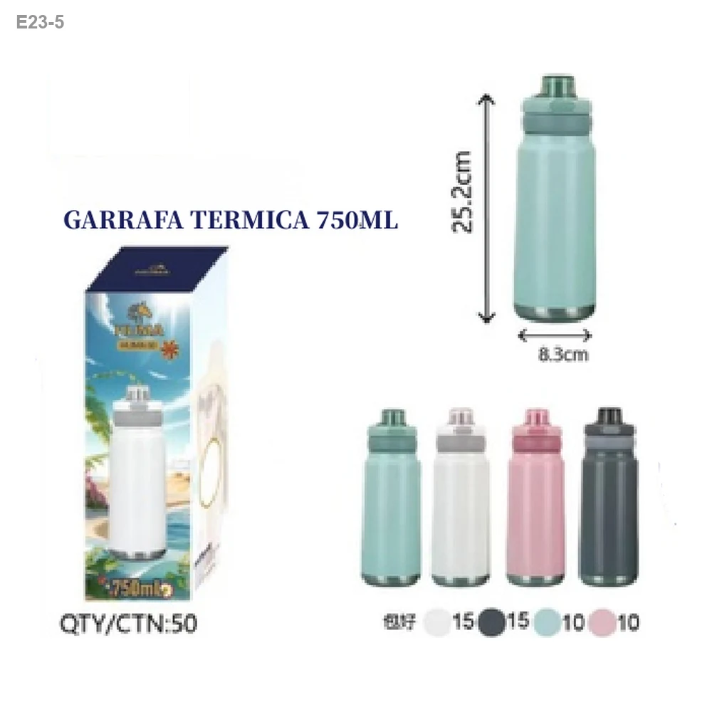 Garrafa Térmica 750ml Tons Pastel