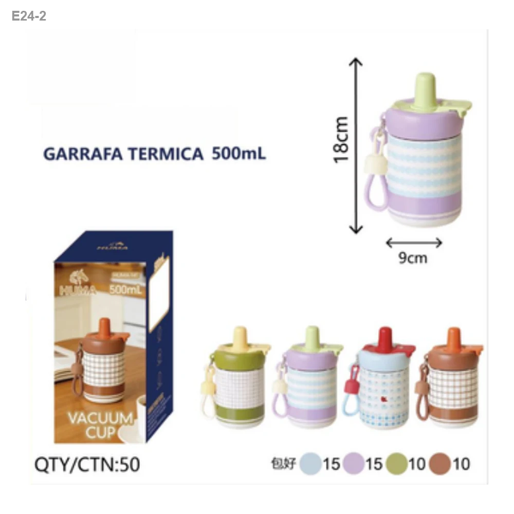 Garrafa Térmica Infantil 500ml Listrada
