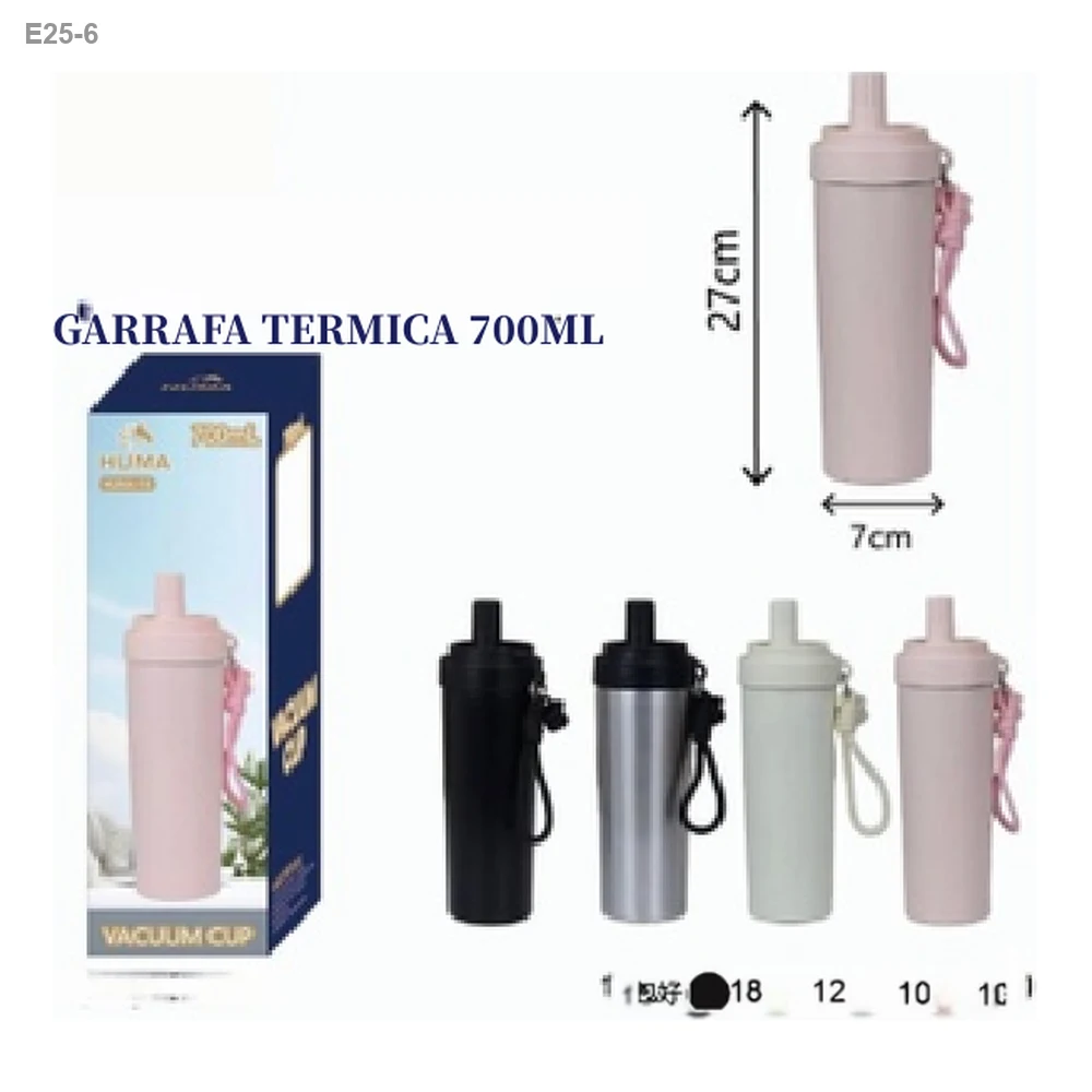 Garrafa Térmica 700ml com Cordão