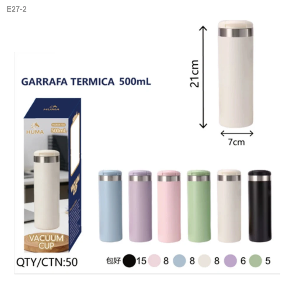 Garrafa Térmica 500ml Tons Pastel
