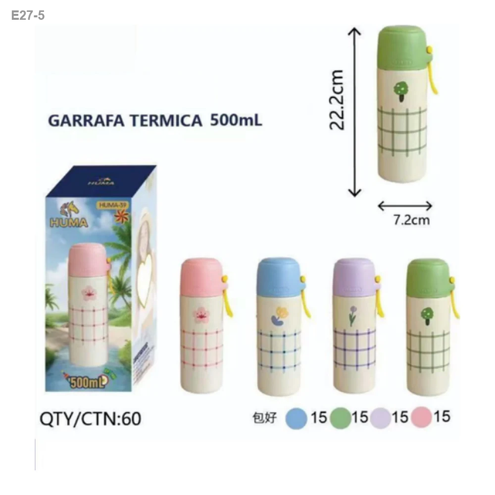 Garrafa Térmica 500ml Xadrez