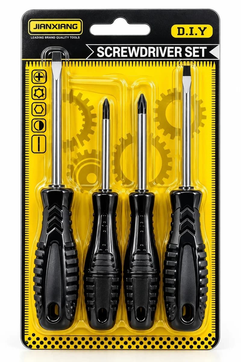 Conjunto de Chaves de Fenda 4 Peças