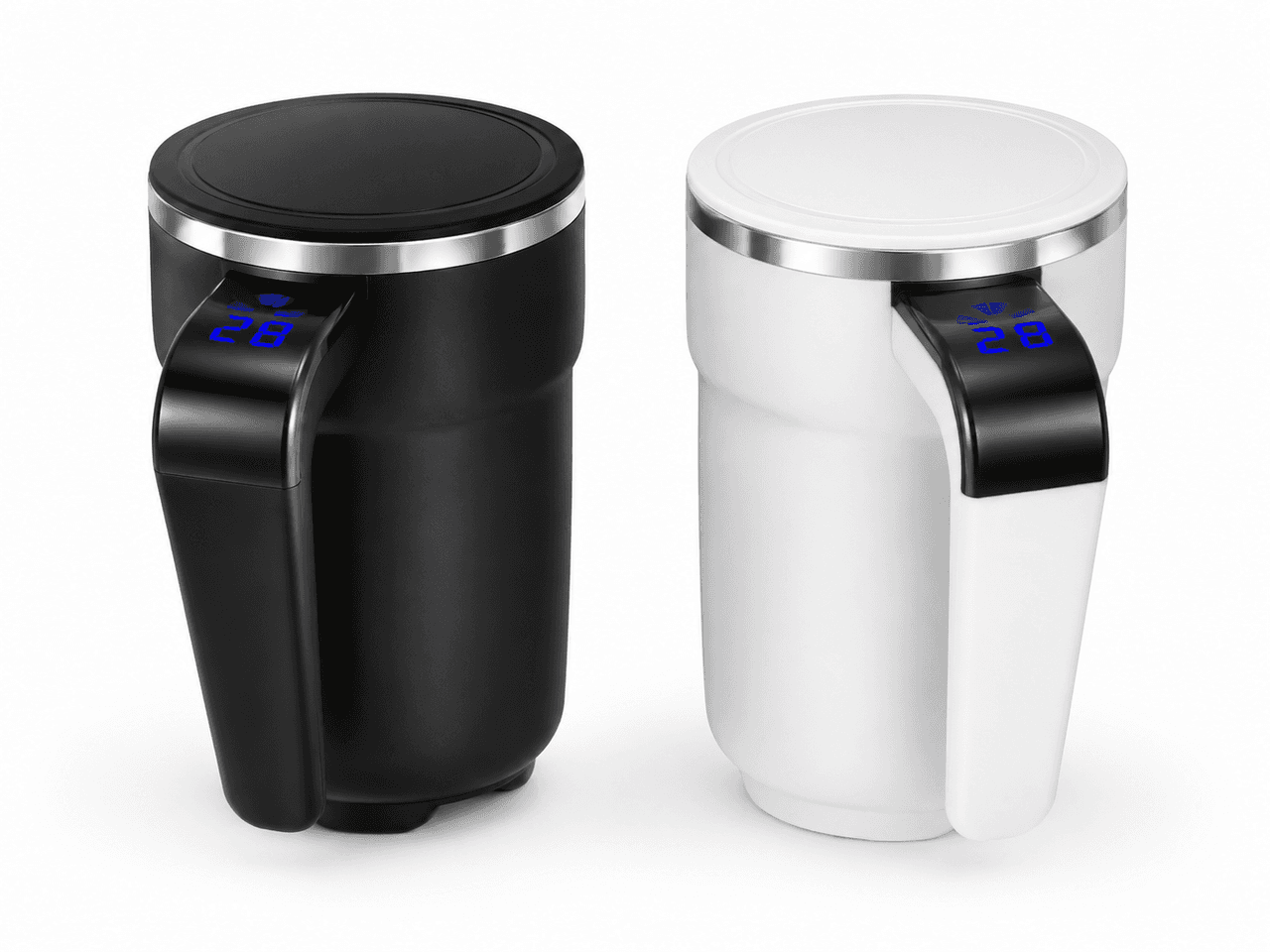 Copo Auto Mixer Magnético com Display Digital com tampa