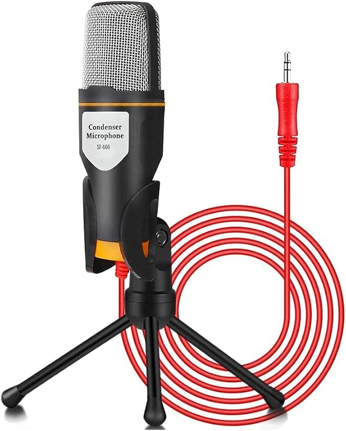 Microfone Condensador SF-666 com Tripé