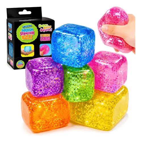 Squishy Cubo de Gelo com Glitter